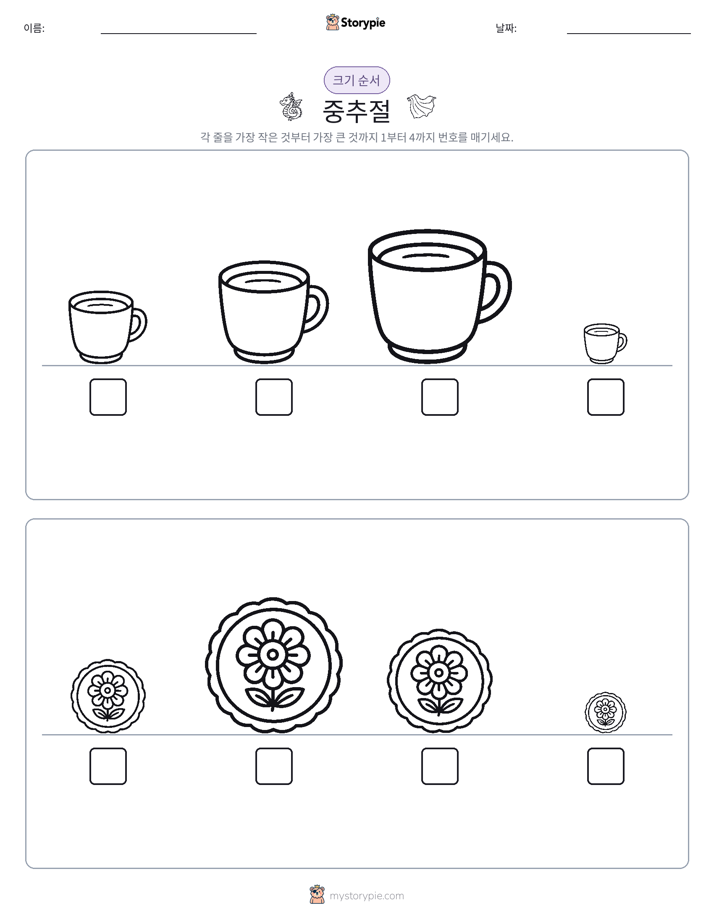 크기 순서