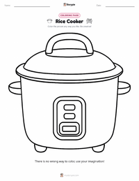 Rice Cooker coloring page for kids