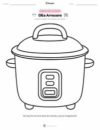 Página para colorear de Arrocera para niños