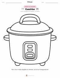 Pagina da colorare di Cuociriso per bambini