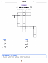 Rice Cooker printable worksheet preview