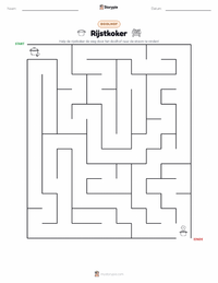 Rijstkoker afdrukbare werkblad voorbeeld