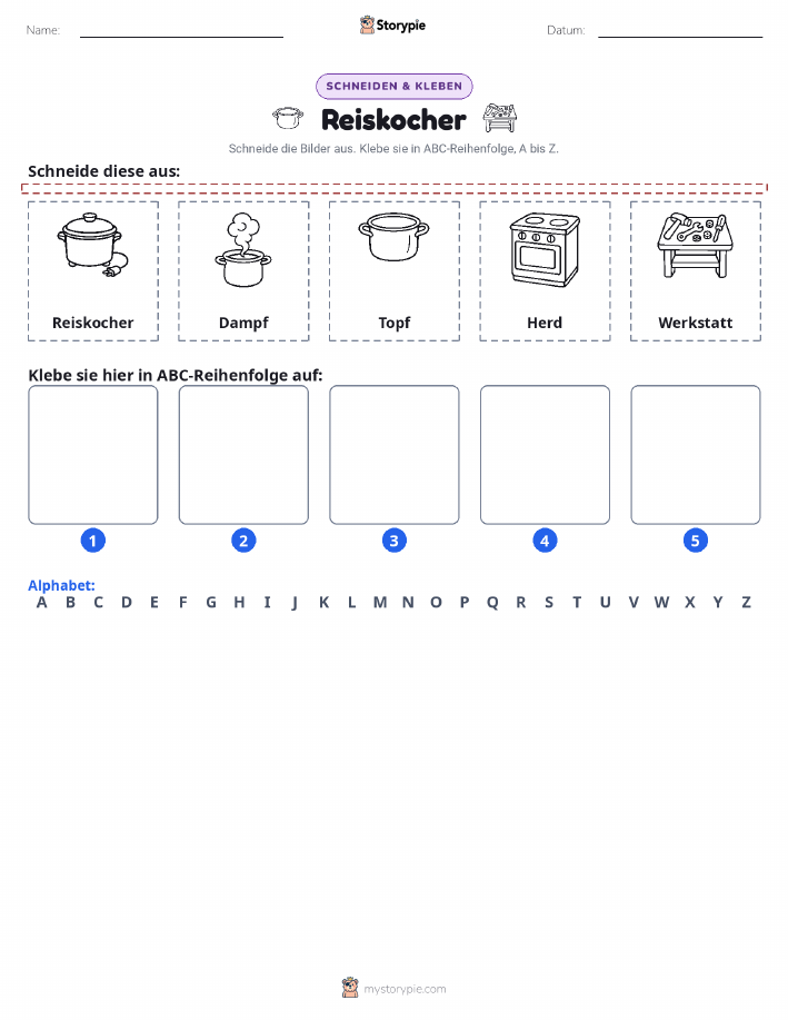 Schneiden & Einfügen Alphabet