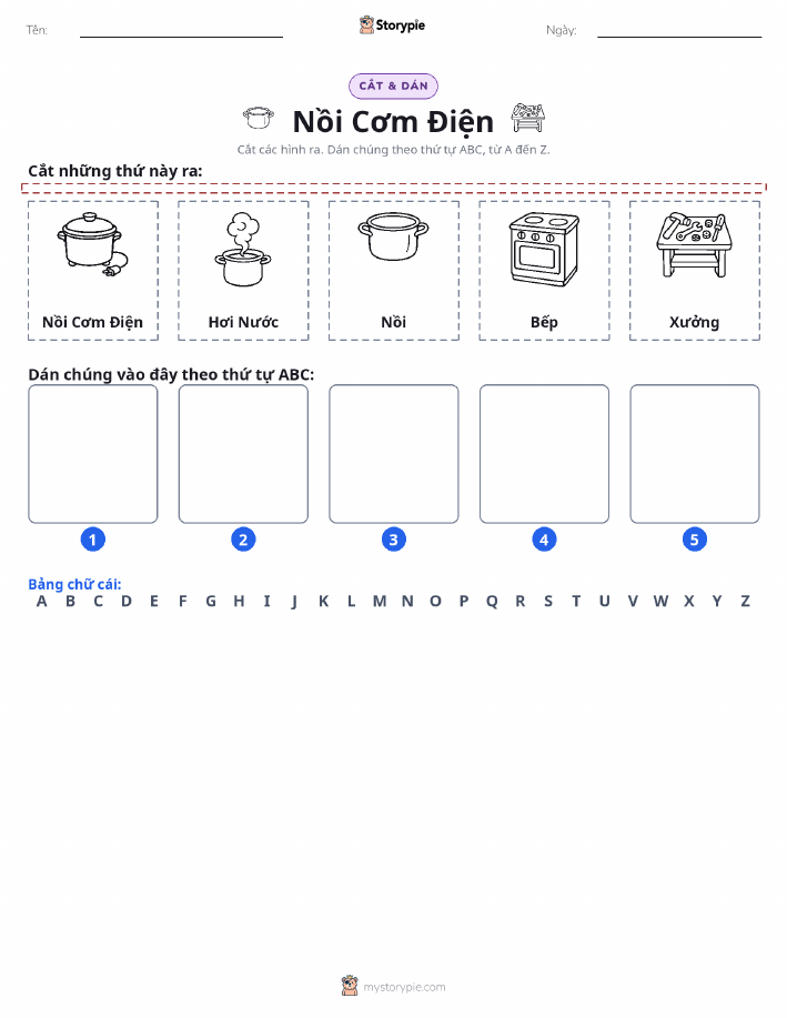 Cắt & Dán Chữ Cái