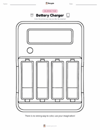 Battery Charger coloring page for kids