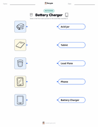 Battery Charger printable worksheet for kids