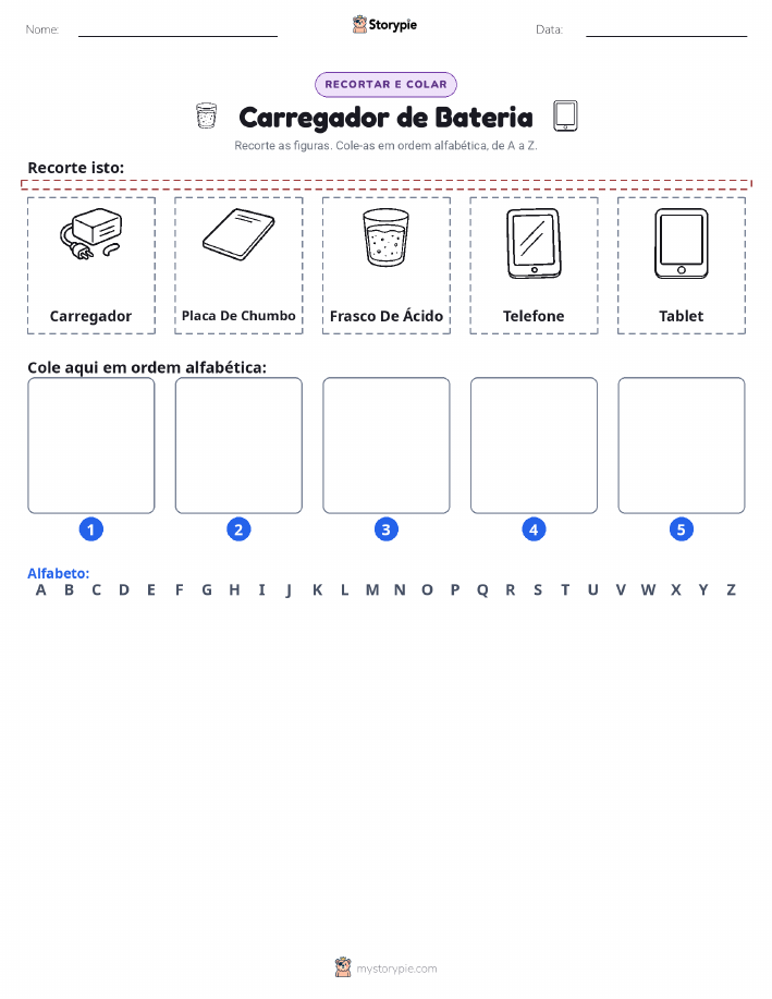 Recortar & Colar Alfabeto