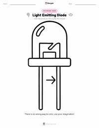 Light Emitting Diode coloring page for kids