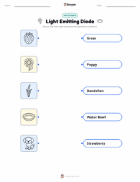 Light Emitting Diode printable worksheet for kids