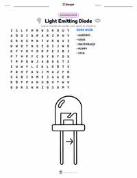 Licht-emitterende diode afdrukbare werkblad voorbeeld