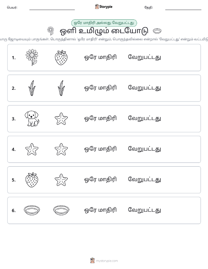 அதே அல்லது மாறுபட்டது