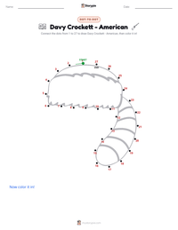 Davy Crockett - American printable worksheet preview
