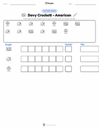 Davy Crockett - American printable worksheet preview