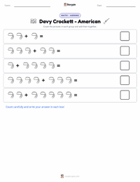 Davy Crockett - American printable worksheet preview