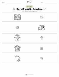 Davy Crockett - American printable worksheet preview