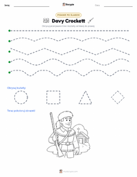 Podgląd drukowalnego arkusza ćwiczeń Davy Crockett