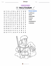 Anteprima della scheda stampabile di Davy Crockett