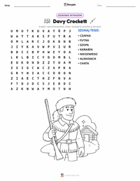 Podgląd drukowalnego arkusza ćwiczeń Davy Crockett
