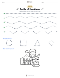 Battle of the Alamo printable worksheet preview