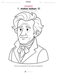 Andrew Jackson coloring page for kids