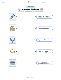 Scheda stampabile di Andrew Jackson per bambini