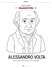 Prévia da folha de atividades imprimível Alessandro Volta