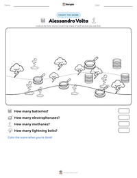 Alessandro Volta printable worksheet preview