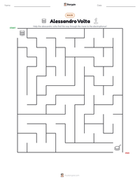 Alessandro Volta printable worksheet preview