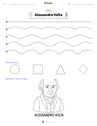 Aperçu de la feuille de travail imprimable Alessandro Volta