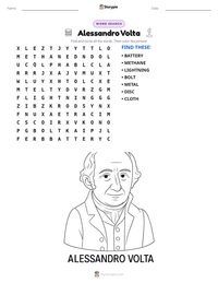 Alessandro Volta printable worksheet preview