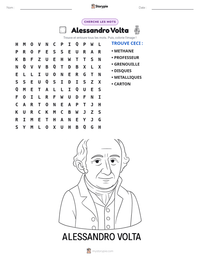 Aperçu de la feuille de travail imprimable Alessandro Volta