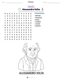 Prabaca lembar kerja cetak Alessandro Volta
