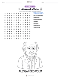 Anteprima della scheda stampabile di Alessandro Volta