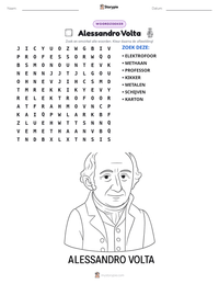 Alessandro Volta afdrukbare werkblad voorbeeld