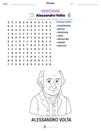 Podgląd drukowalnego arkusza ćwiczeń Alessandro Volta