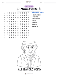 Prévia da folha de atividades imprimível Alessandro Volta