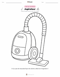 Page de coloriage Aspirateur pour les enfants