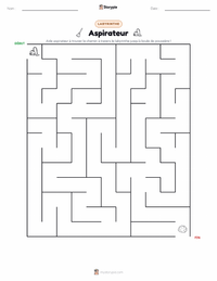 Aperçu de la feuille de travail imprimable Aspirateur