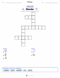 Blender printable worksheet preview