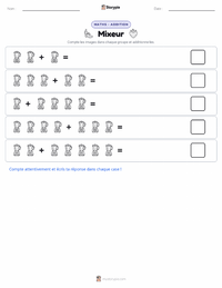 Aperçu de la feuille de travail imprimable Mixeur