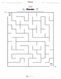 Blender printable worksheet preview
