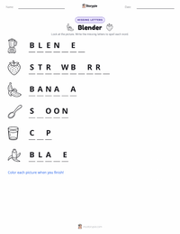 Blender printable worksheet preview