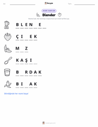 Blender yazdırılabilir çalışma sayfası önizlemesi