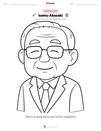 Isamu Akasaki printable worksheet preview