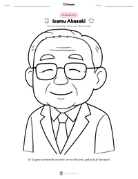 Isamu Akasaki afdrukbare werkblad voorbeeld