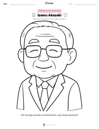 Podgląd drukowalnego arkusza ćwiczeń Isamu Akasaki