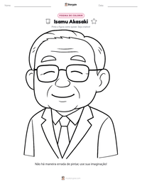 Prévia da folha de atividades imprimível Isamu Akasaki