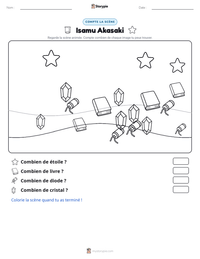 Aperçu de la feuille de travail imprimable Isamu Akasaki