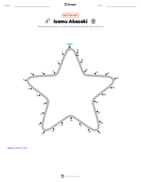 Isamu Akasaki printable worksheet preview
