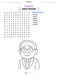 Prévia da folha de atividades imprimível Isamu Akasaki